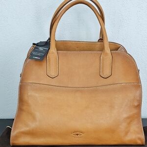 Cavalcanti Elegant  Tan Leather Handbag